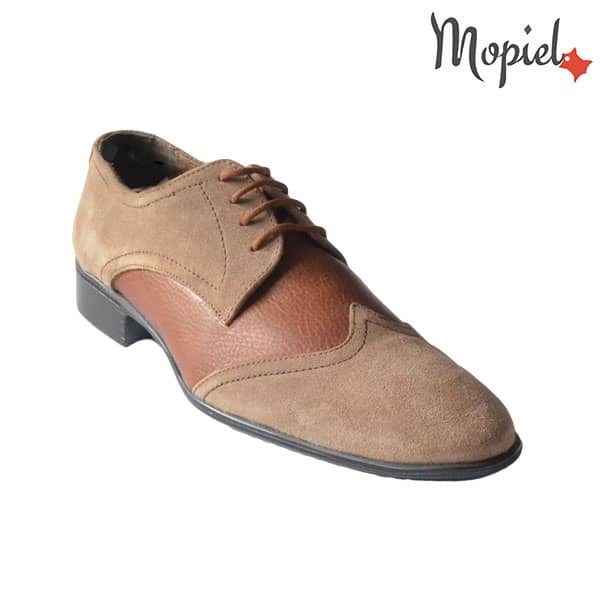 Pantofi barbati din spalt cu siret 14205/Maro/