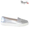 Pantofi dama din piele naturala 594/Argintiu/Bertha