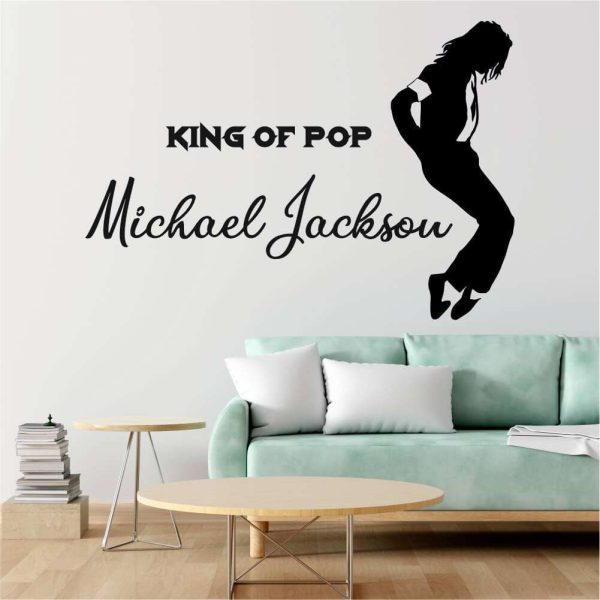 Sticker perete siluetă – KING OF POP Michael Jackson