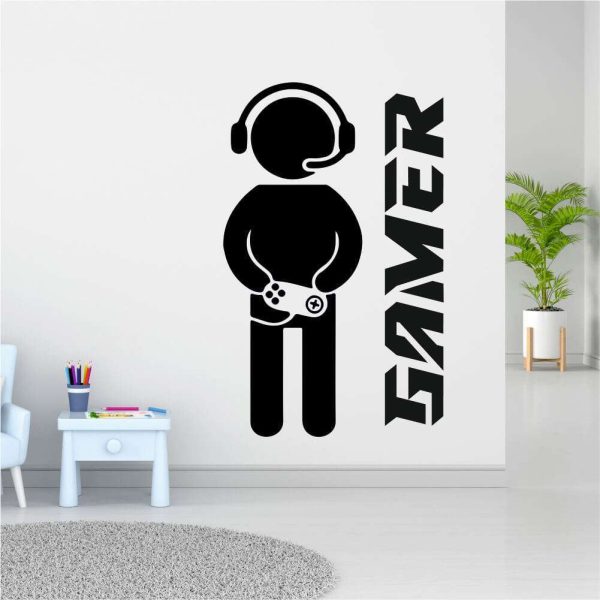 Sticker perete siluetă - Gamer