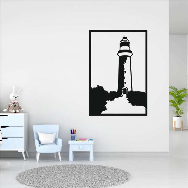 Sticker perete siluetă – Far marin