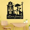 Sticker perete siluetă – Love family