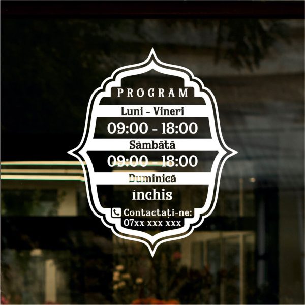 Sticker program de funcționare tip scut formă vintage