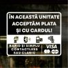Sticker siluetă vitrină geam - Acceptăm plata cu cardul