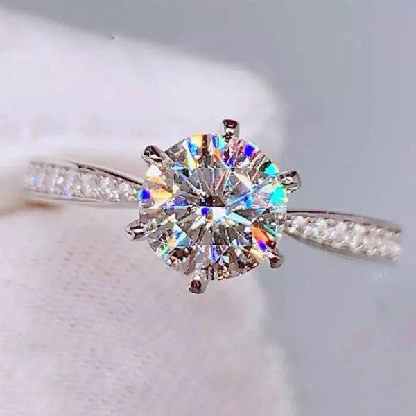 Inel din argint cu cristale Love